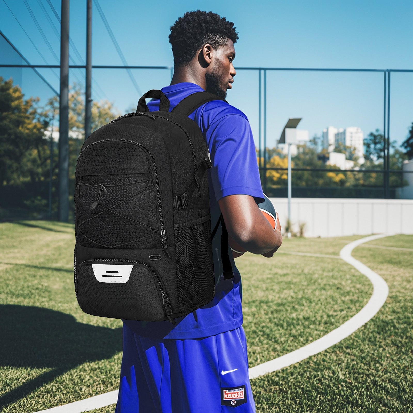 Basketball Backpack Football Jacquard Large Capacity