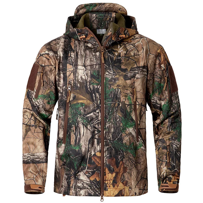 Men’s Camo Hooded Softshell Jacket