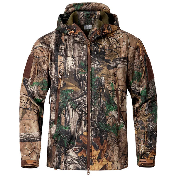 Men’s Camo Hooded Softshell Jacket