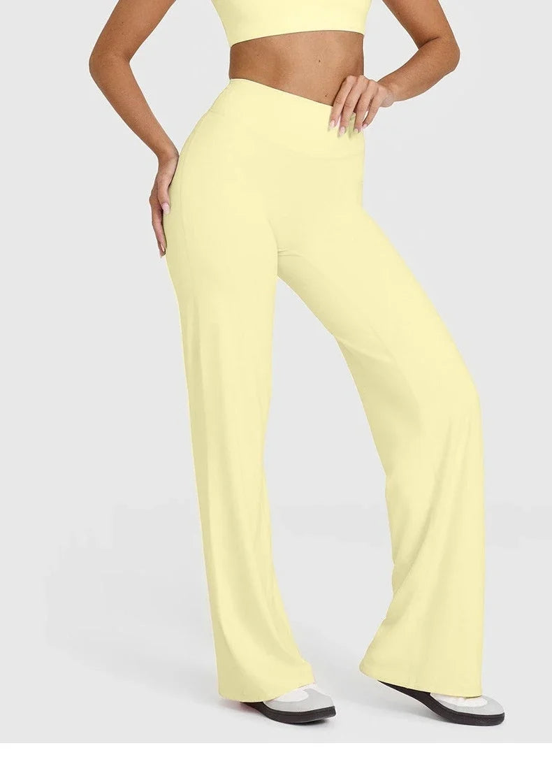 STOUREG Women's Straight-Leg Yoga Pants