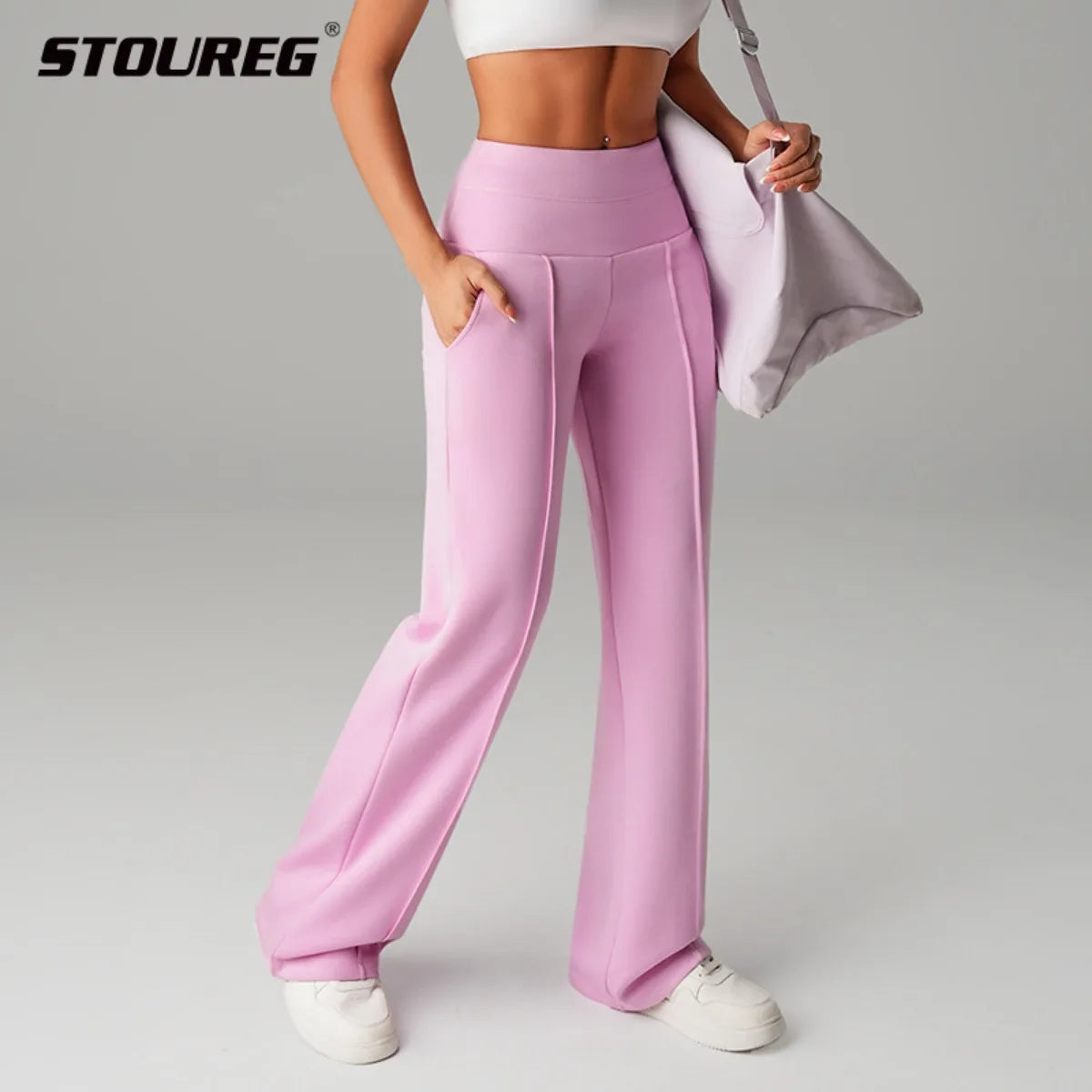 STOUREG Women's High-Waisted Yoga Pants