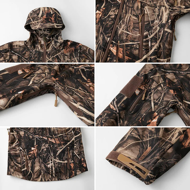 Men’s Camo Hooded Softshell Jacket