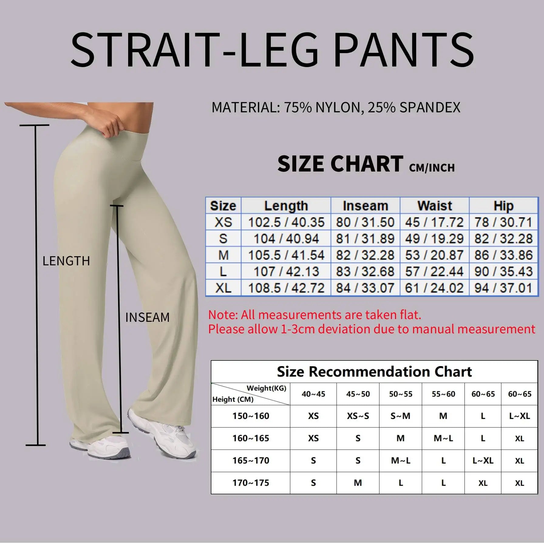 STOUREG Women's Straight-Leg Yoga Pants
