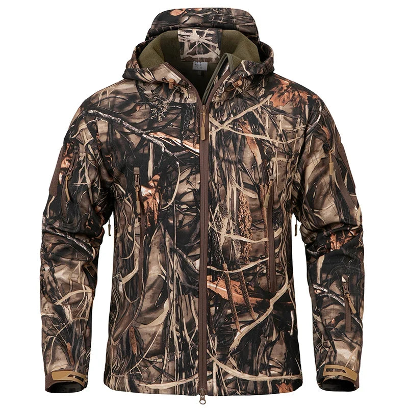 Men’s Camo Hooded Softshell Jacket