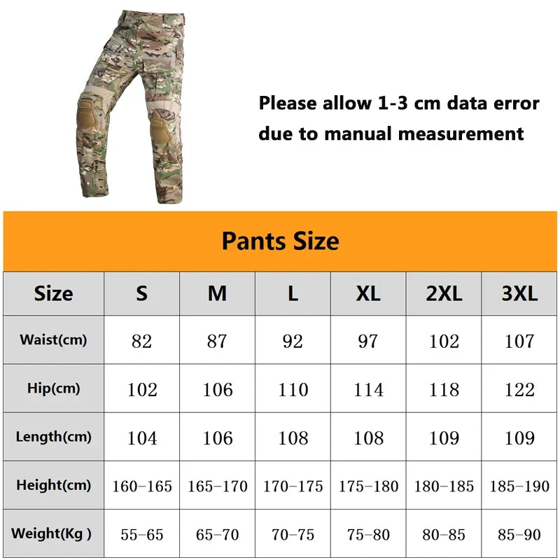 Men's G3 Tactical Pants with Knee Pads