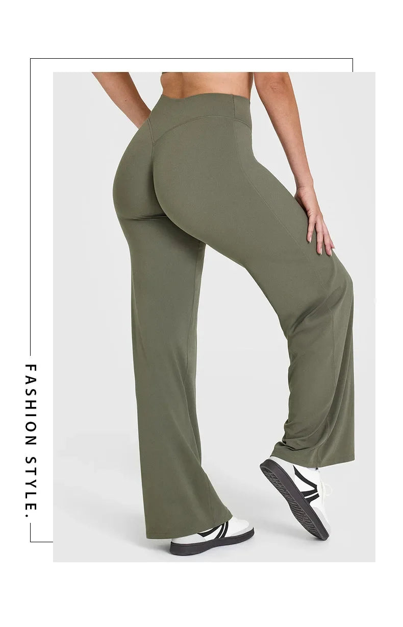 STOUREG Women's Straight-Leg Yoga Pants