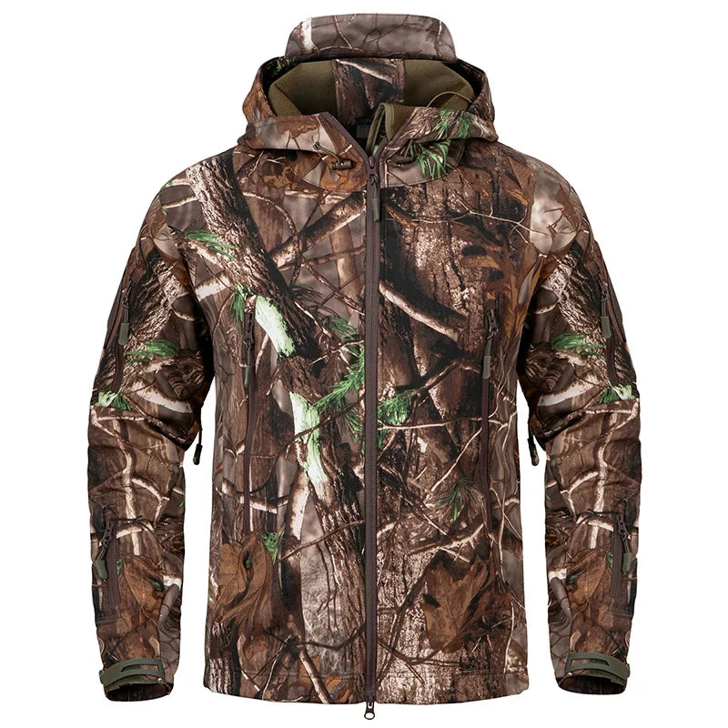 Men’s Camo Hooded Softshell Jacket