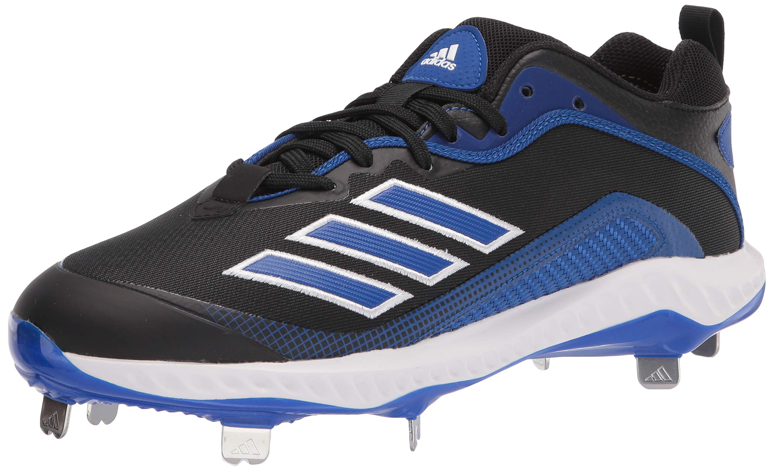 adidas Icon 6 Bounce Baseball Shoes – Black/Royal, Size 7