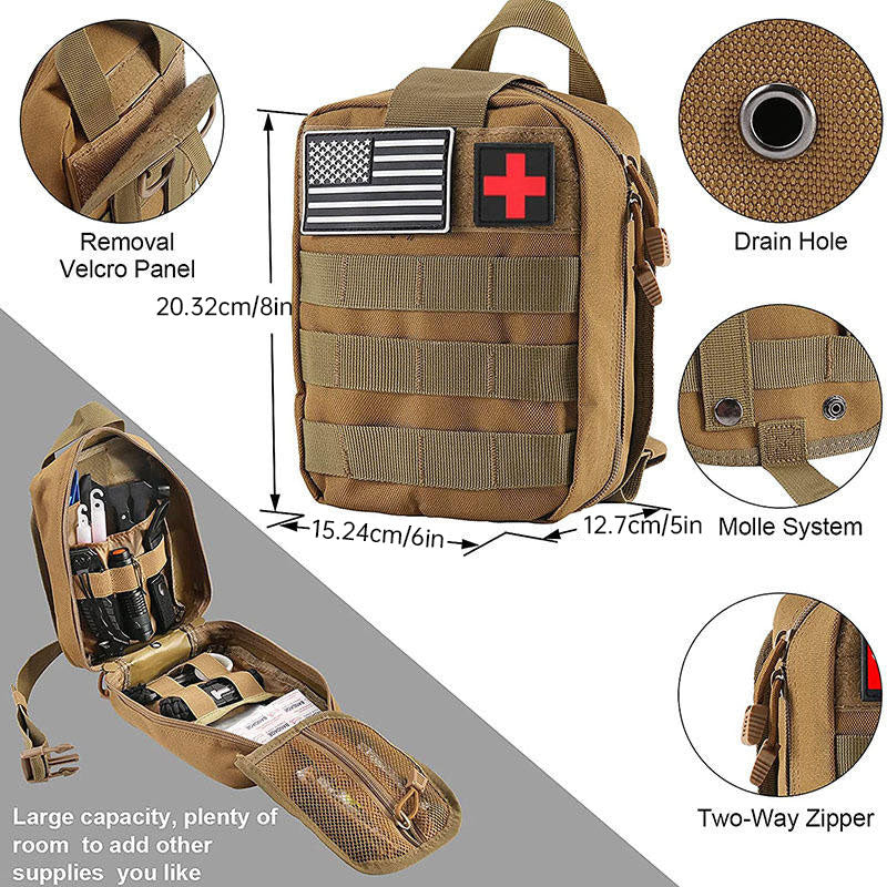 Outdoor Survival & First Aid Kit with Backpack