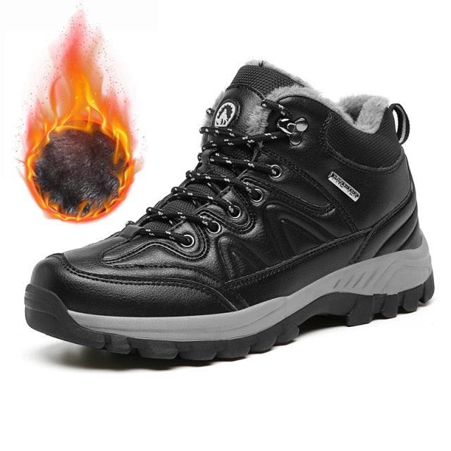 STEVVEX Men’s Leather Winter Boots