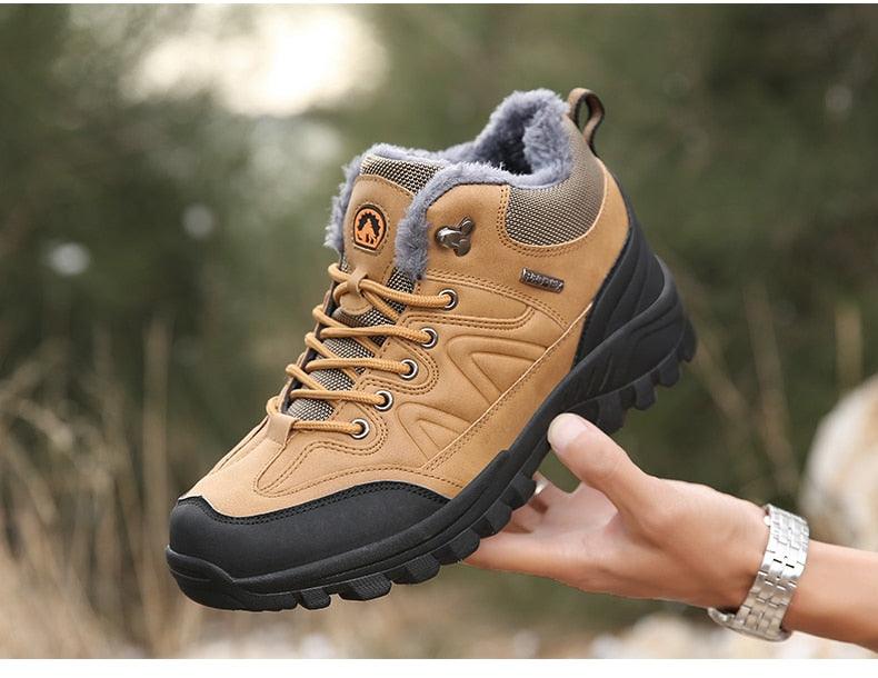 STEVVEX Men’s Leather Winter Boots