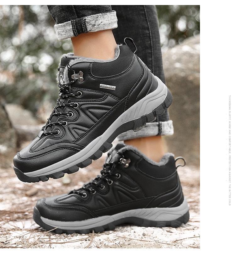 STEVVEX Men’s Leather Winter Boots