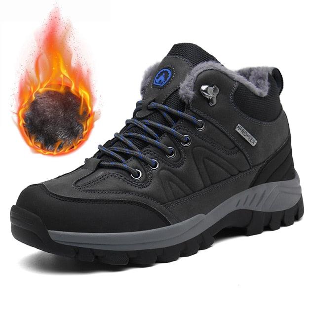 STEVVEX Men’s Leather Winter Boots