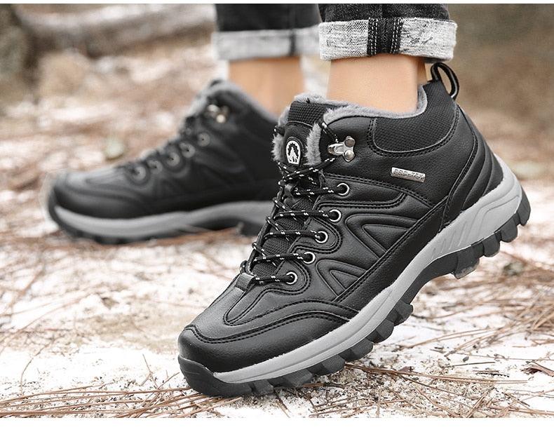 STEVVEX Men’s Leather Winter Boots