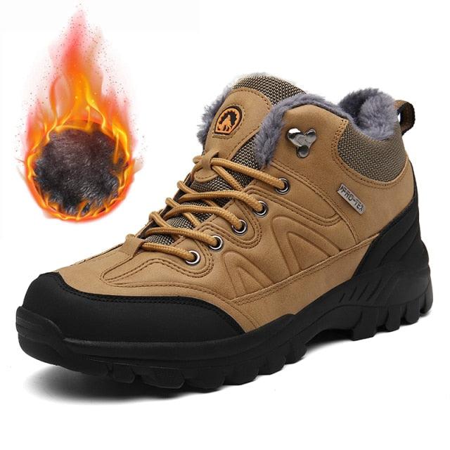 STEVVEX Men’s Leather Winter Boots