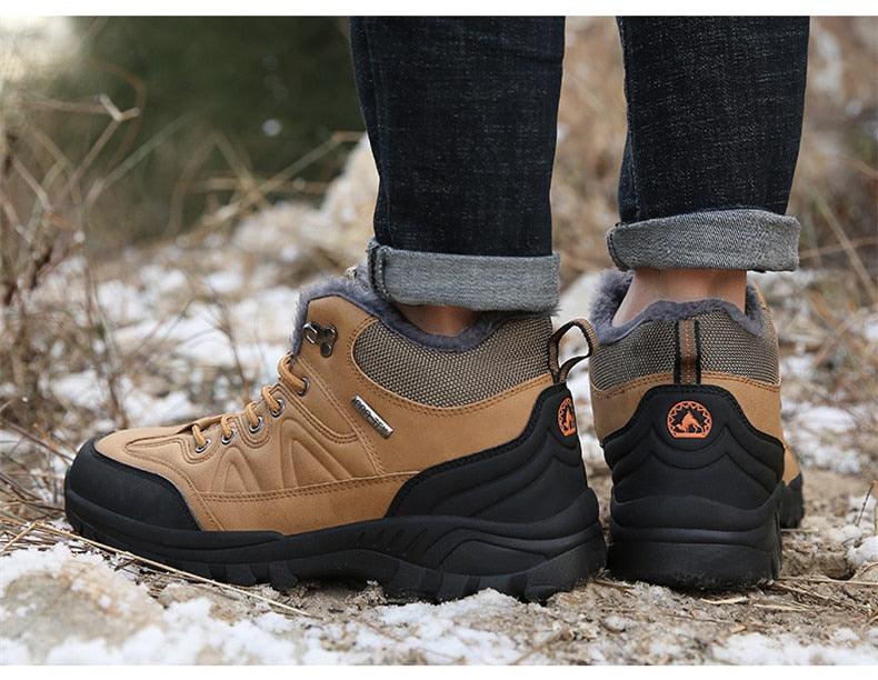 STEVVEX Men’s Leather Winter Boots